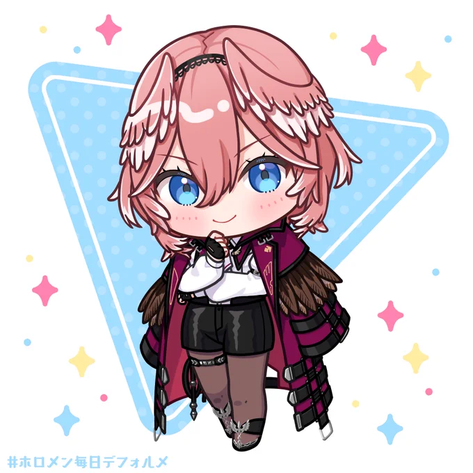 #ホロメン毎日デフォルメ   32日目:鷹嶺ルイさん #Luillust   明日はこよちゃん!!!お楽しみに!!!