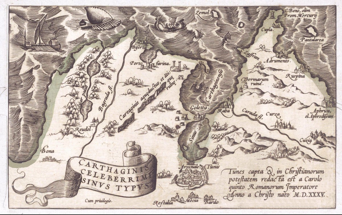 Map of Carthage, 1535 #carthage #ancienthistory #history #maps