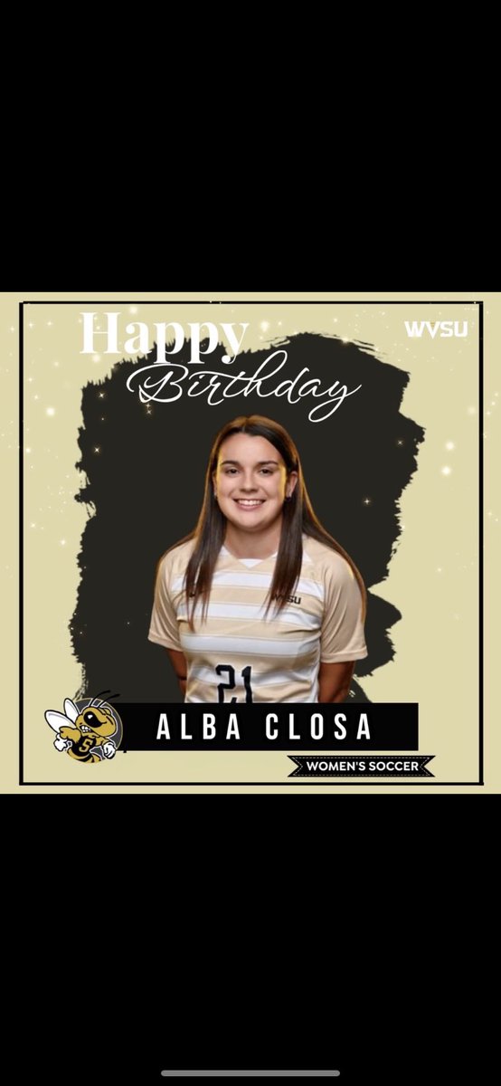 Birthday Announcement! Happy Birthday to Alba Closa. We hope you have a wonderful day! #wvsusoccerbirthday