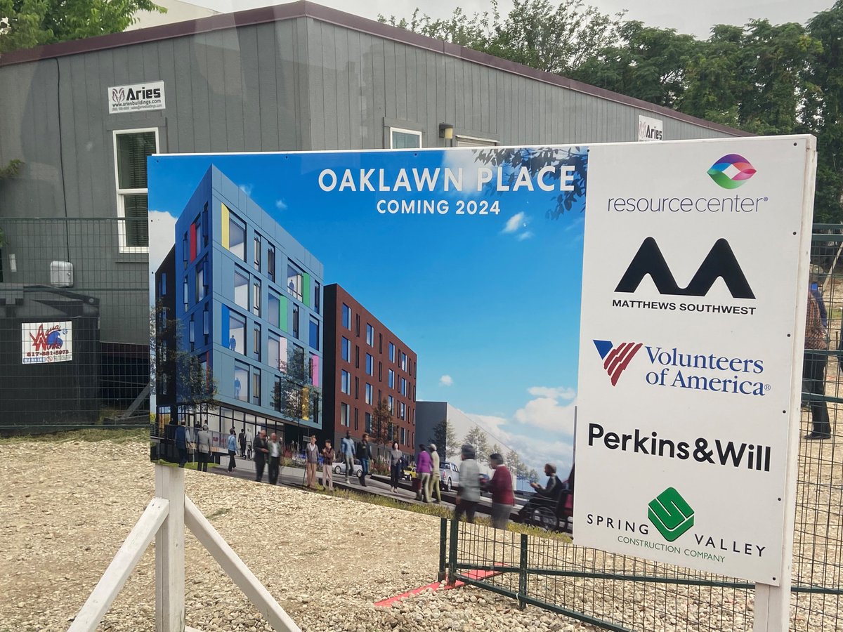 The Resource Center Dallas hosted a groundbreaking May 12 to celebrate their new Oaklawn Place 84-unit senior housing complex. The project will be available to seniors 55+, and is 100% affordable. City Council approved $5.4M for the project. Grand opening is slated for June 2024