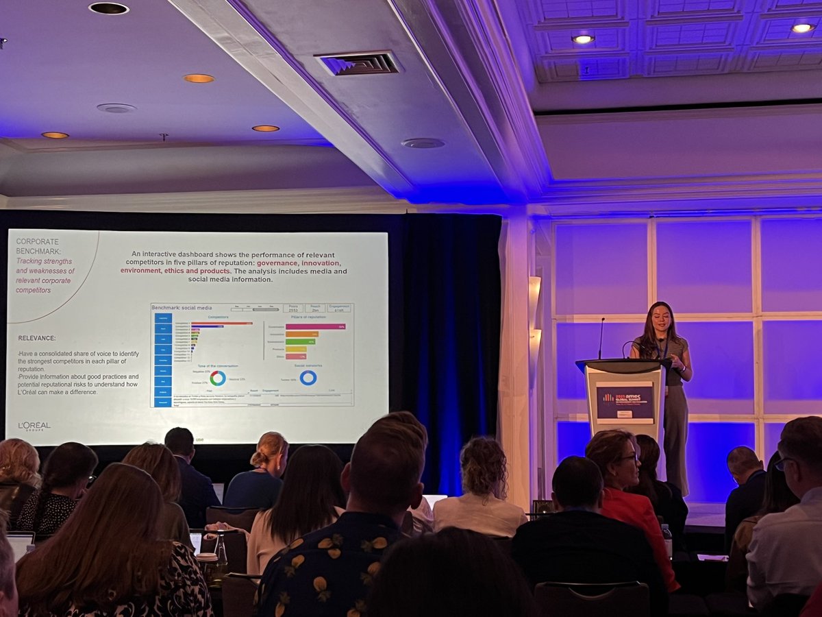Carolina Delgado from L’Oréal talks about the power of managing reputation through the intersected lens of media, consumers, competitors and Influencers #amecsummit <a href="/AmecOrg/">AmecOrg</a>