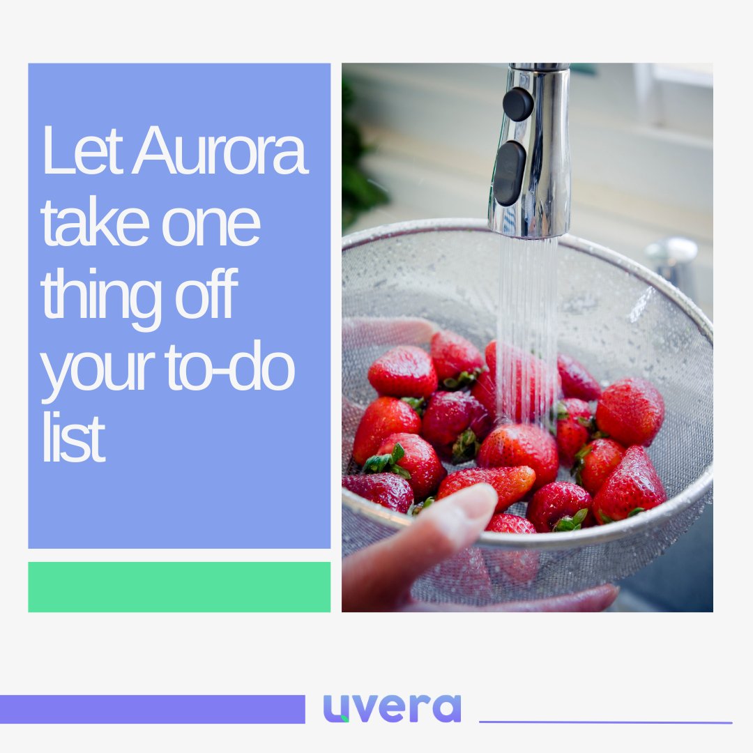 Are you dealing with a neverending cycle of cleaning? Take one thing off your to-do list with Aurora that automatically disinfects food -- while making food last longer! #aurora #stopfoodwaste #gogreen #ecofriendly #stretchyourdollar