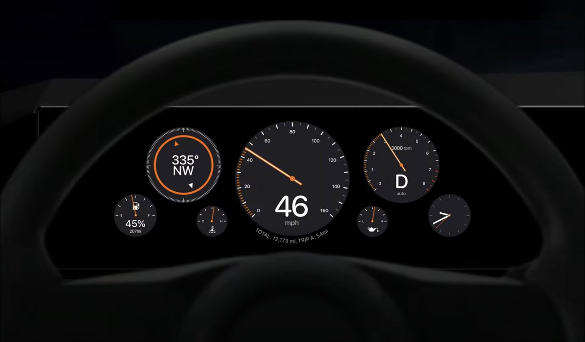 Basic Apple Guy on Twitter "CarPlay Dashboards previewed at last year