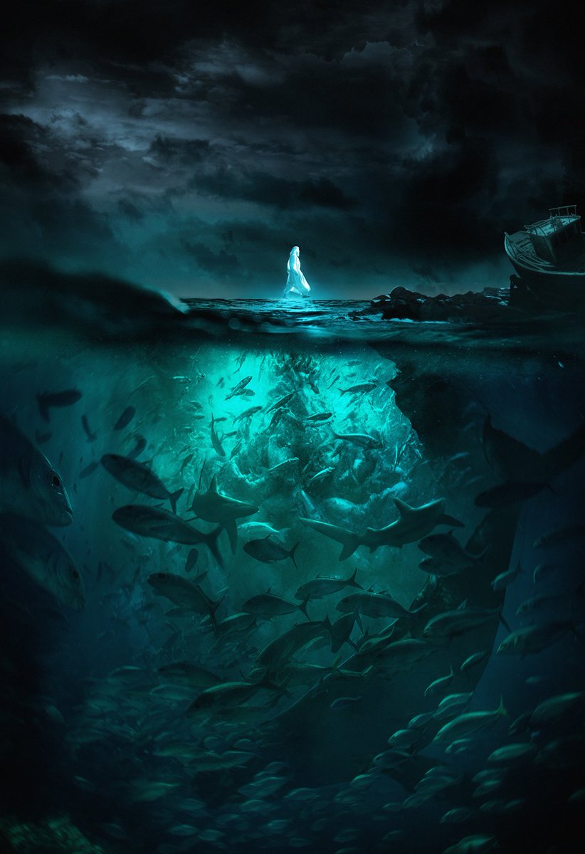 'Walk The Sea'

This one I was inspired to make awhile back before I even started doing this series, <a href="/artistedlester/">artistedwinlester</a> did this amazing painting of Jesus walking on water in his own vision where thr fish assisted the walk, I absolutely loved the concept and paid homage to it. Show
