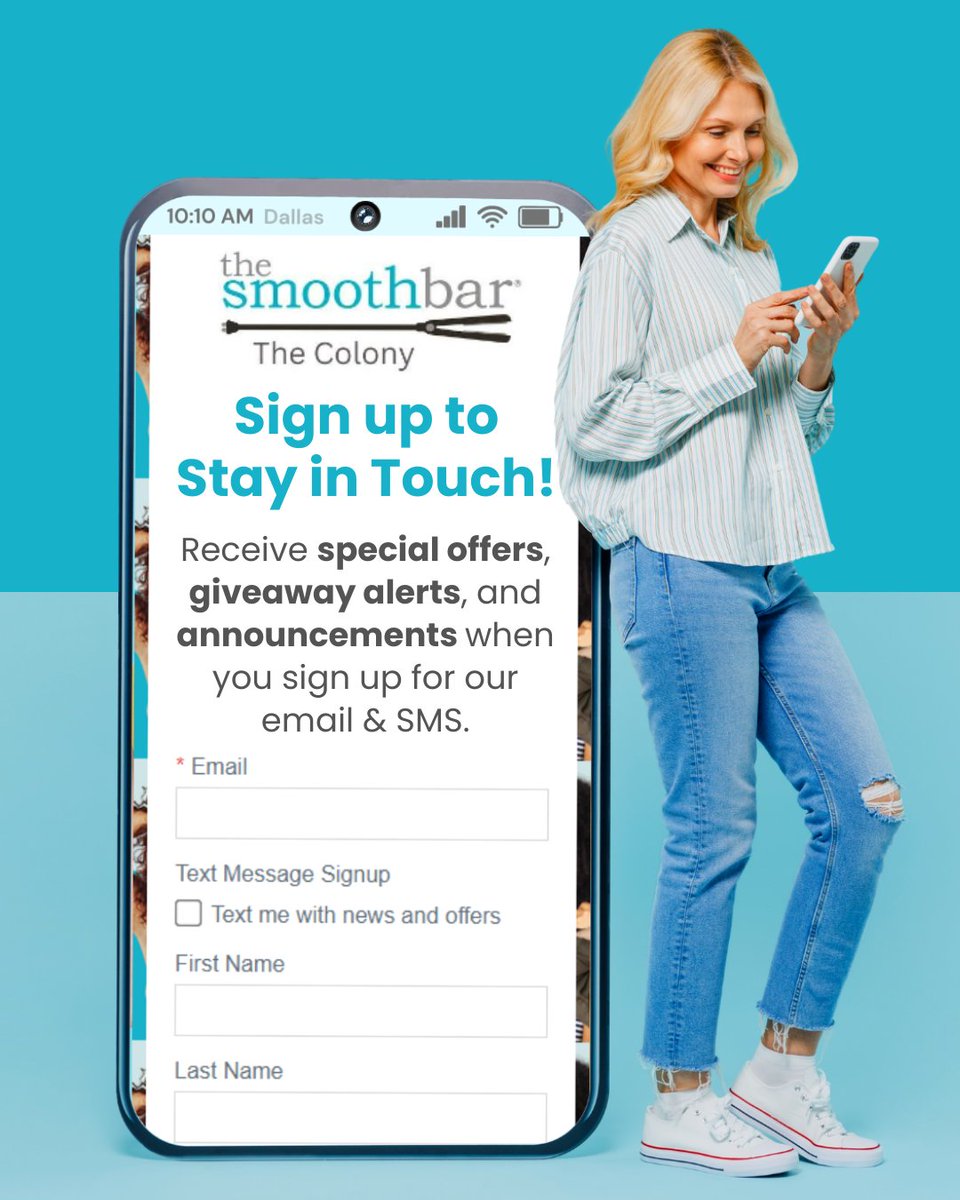TheSmoothBar's tweet photo. Be the first to know about exclusive deals, giveaways, and exciting announcements! 📣 Do your hair a favor! 💁‍♀️ Don't miss out on the latest news and special offers! 📱 Sign-up for email and SMS notifications from #TheSmoothbar today here: https://t.co/GpM1Og6z9n https://t.co/XifE3PzUcG
