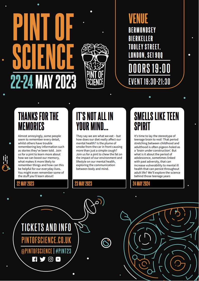 Larisa Dina (@larisamdinu) on Twitter photo Excited to co-organise the Pint of Science Beautiful Mind theme at KCL this year! Interested in adolescence? There are a few tickets left for our "Smells like teen spirit" event on 24th May - hurry up and grab yours here tinyurl.com/3vhbzhsp <a href="/pintofscience/">Pint of Science UK</a> ✨ #pint23 Excited to co-organise the Pint of Science Beautiful Mind theme at KCL this year! Interested in adolescence? There are a few tickets left for our "Smells like teen spirit" event on 24th May - hurry up and grab yours here tinyurl.com/3vhbzhsp <a href="/pintofscience/">Pint of Science UK</a> ✨ #pint23