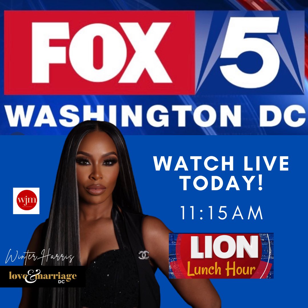Excited to be back on @fox5dc today!!! Catch me live at 11:15am chatting about my upcoming events & #LAMDC tea ☕️

Secured by @m_m_management1911, please contact for all media/appearance requests.

#SimplyWinter #LAMDC #loveandmarriagedc #dcevents #womeninmedia