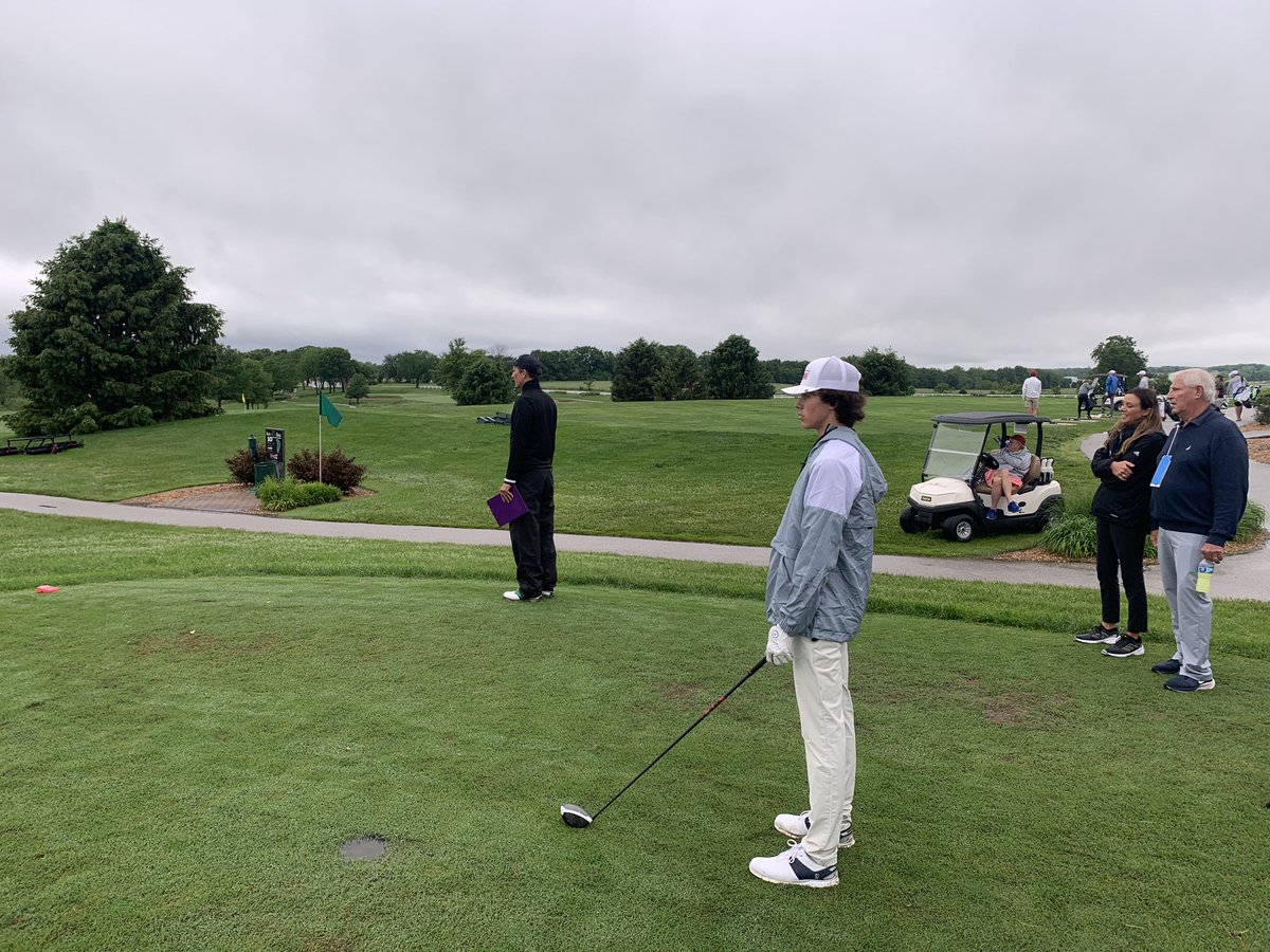 MHSStangsGolf's tweet photo. Day #2 for State Golf. The course is wet but they are ready. https://t.co/MCSfmdMzyu