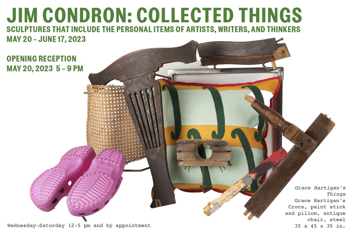 This Saturday! Join us for the opening reception of Jim Condron's "Collected Things"  from 5:00-9:00pm at Art Cake.