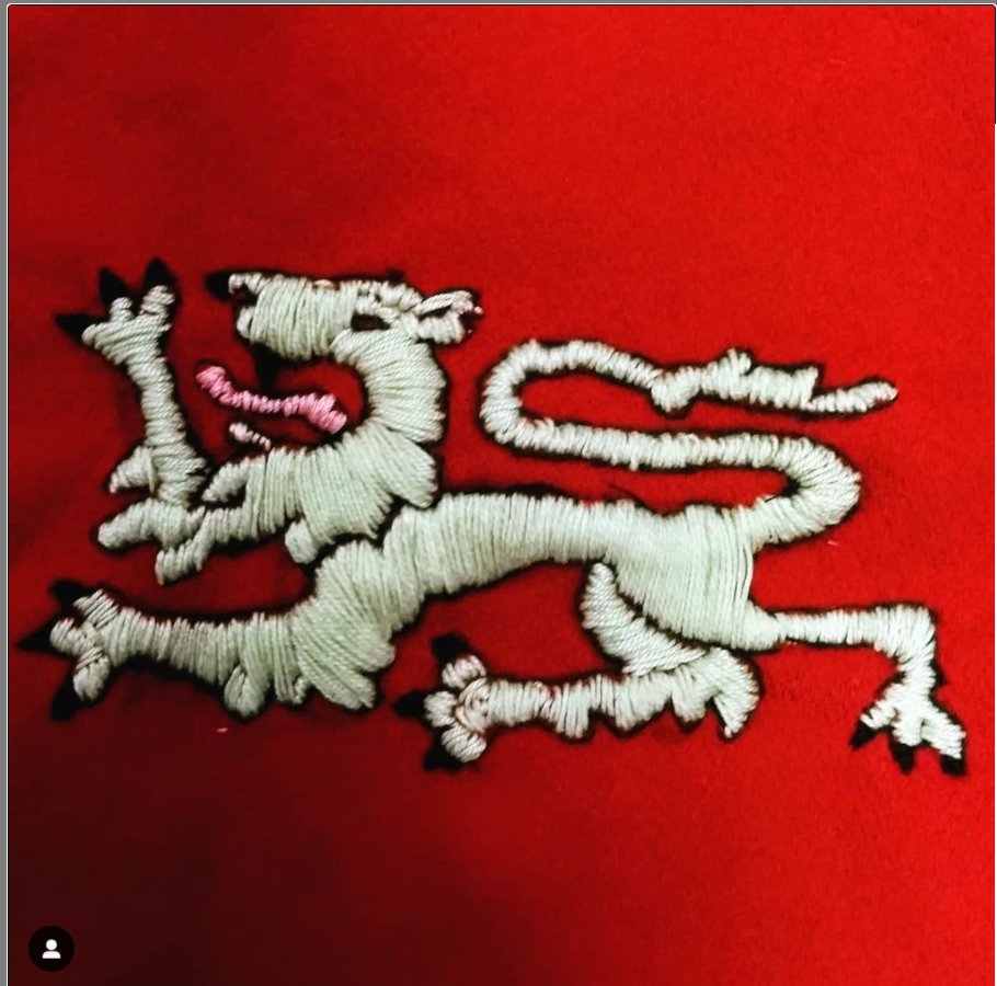 HistoricEchoes's tweet photo. I'm sadly not very skilled with a needle, but I have flirted with a bit of #Embroidery (because it really can bring an outfit to life or add a touch of class to something otherwise ordinary), so for #MedievalMay here are some (both) of my attempts! https://t.co/FoIdAkX09A