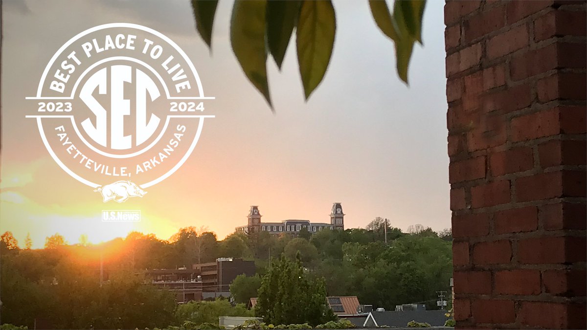 ArkRazorbacks's tweet image. There is quite literally nowhere better to live in SEC country than Fayetteville, Arkansas.

For the EIGHTH year in a row, our home has been named a Top 10 place to live, coming in 11 spots higher than the next SEC town.