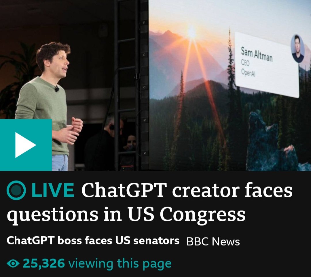 TejuOlabode's tweet photo. Regulation is required. Even the ChatGPT creator has concerns, and the risks seem to be even worse than predicted.  Watch live in @BBCNews: https://t.co/0ostibS50q https://t.co/JQ8WGOgwDy