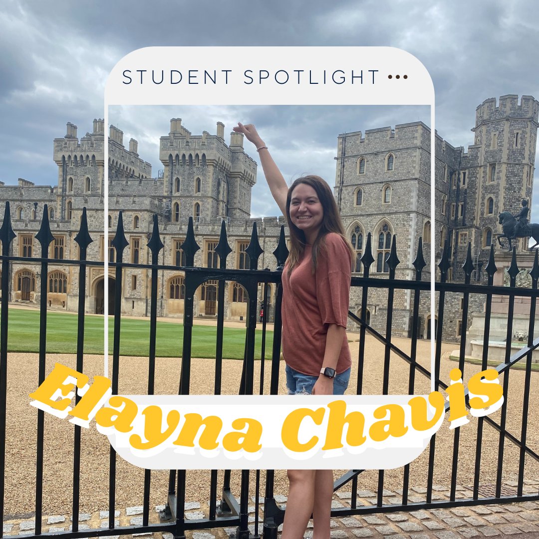 ETSUstudyabroad's tweet photo. Happy Tuesday! Say hello to today's student spotlight, Elayna Chavis! Elayna is a Health Sciences major who studied abroad in London, UK. She says, "My biggest takeaway from my time abroad is to be open to trying new things and getting out of my comfort zone." #etsustudyabroad https://t.co/WROGOBbhNf