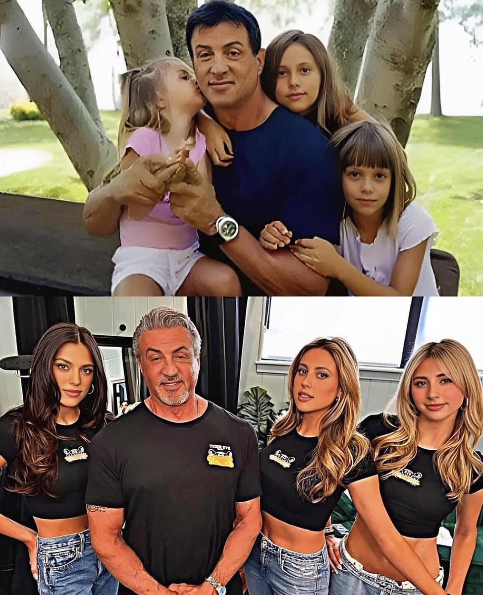 Sylvester Stallone e suas filhas 📷
