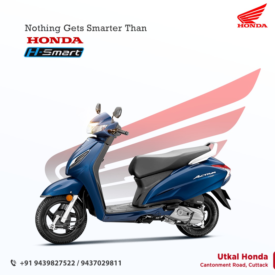 Experience the best of technology with the all new Activa H-Smart. Get yours home today! Visit Utkal Honda.

Visit Utkal Honda Cantonment Road, Cuttack today. Call Us :- +91 94398 27522 / +91 9437029811Tel:-0671 2304628

#UtkalHonda #HondaActiva #ScooterBolaToActiva #ActivaHSmart