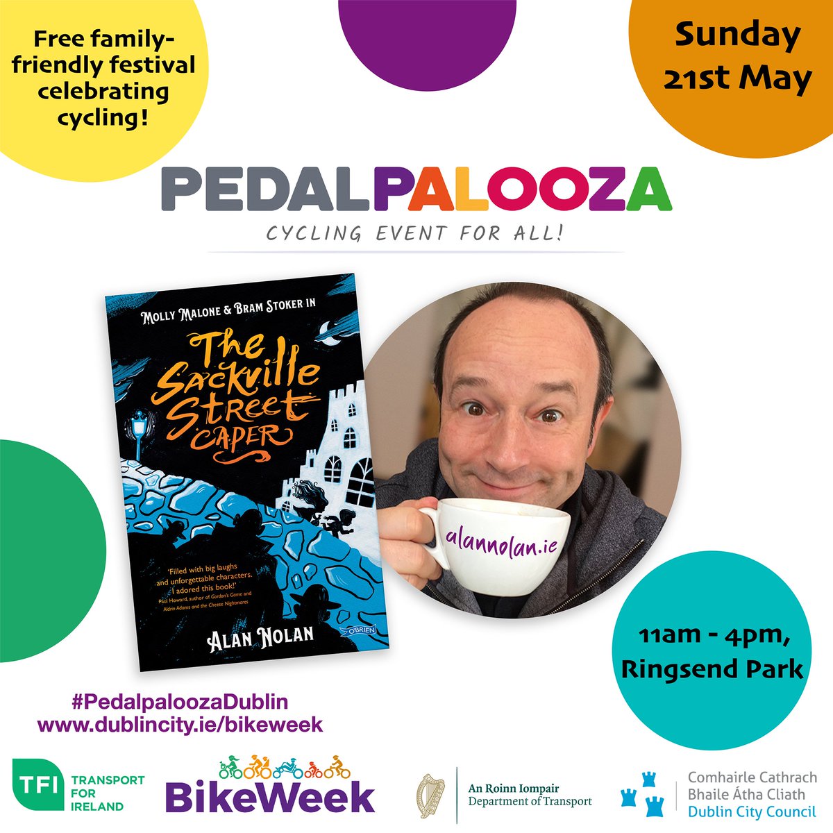 VAMPIRES ON BIKES!! Very happy to be storytelling and drawing with kids at Pedalpalooza in Ringsend Park this Sunday – see yiz there! 
#PedalpaloozaDublin #bikeweek 
@DubCityCouncil @OBrienPress