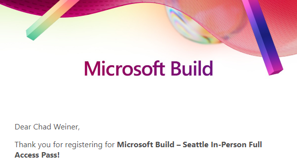 Excited to be attending #MSBuild next week in Seattle. Anyone in my network going? I'm excited to learn more about all the #AI investments #Micosoft has made and how I can help infuse them into my customer's business applications.

#OpenAI #MicrosoftBuild #Technology