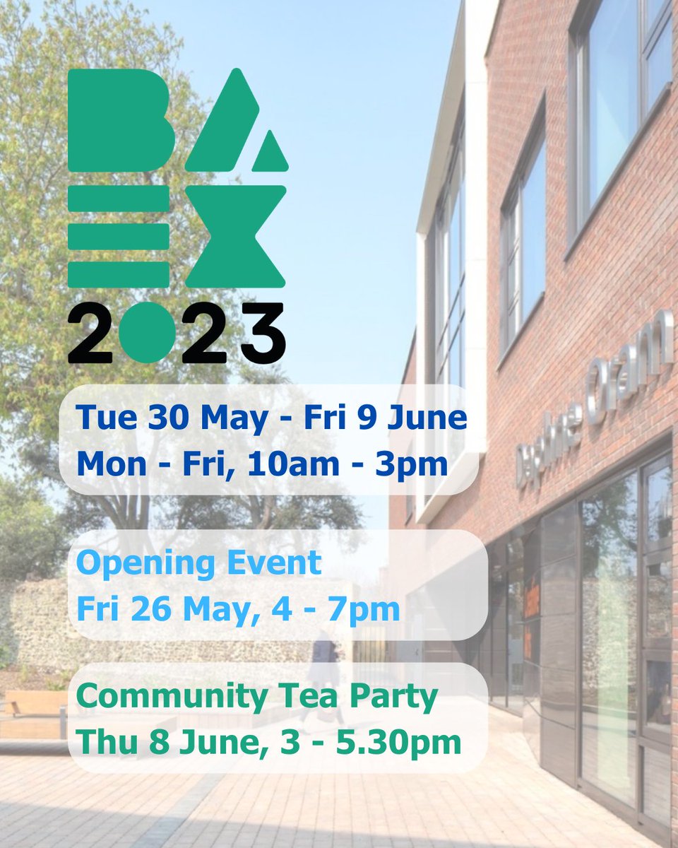 CCCU Arts & Culture (@cccu_culture) on Twitter photo The <a href="/CCCU_SCANDI/">School of Creative Arts and Industries</a> students have been hard at work and the end is in sight! You'll have three options for visiting the BAEX exhibition, but which will you choose?
1/4 The <a href="/CCCU_SCANDI/">School of Creative Arts and Industries</a> students have been hard at work and the end is in sight! You'll have three options for visiting the BAEX exhibition, but which will you choose?
1/4