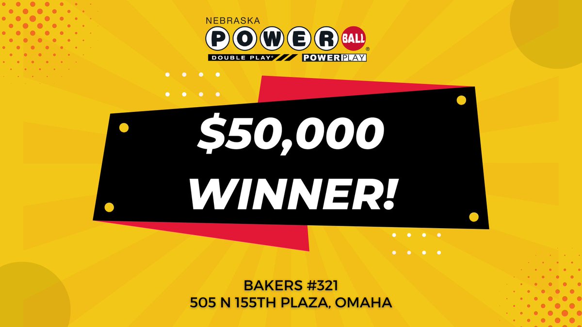 The #Powerball winners keep on coming! A $50,000 winning ticket was sold at Bakers #321, 505 N 155th Plaza in Omaha, so check your tickets. https://t.co/6ljMhNAl6M