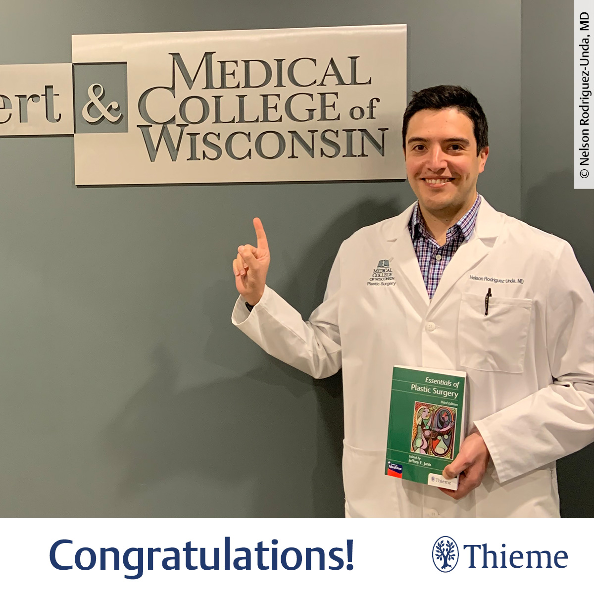 ThiemeIntl's tweet photo. 💙🎉 Congratulations to @DrNelRod! Nelson Rodriguez-Unda matched into Microsurgery Fellowship at the @MedicalCollege. Best wishes for a successful and fulfilling career! 

#thieme #plasticsurgery #matchday #cosmeticsurgery #surgeons #surgery  #matchday2023 https://t.co/ZSPkmQQrg3