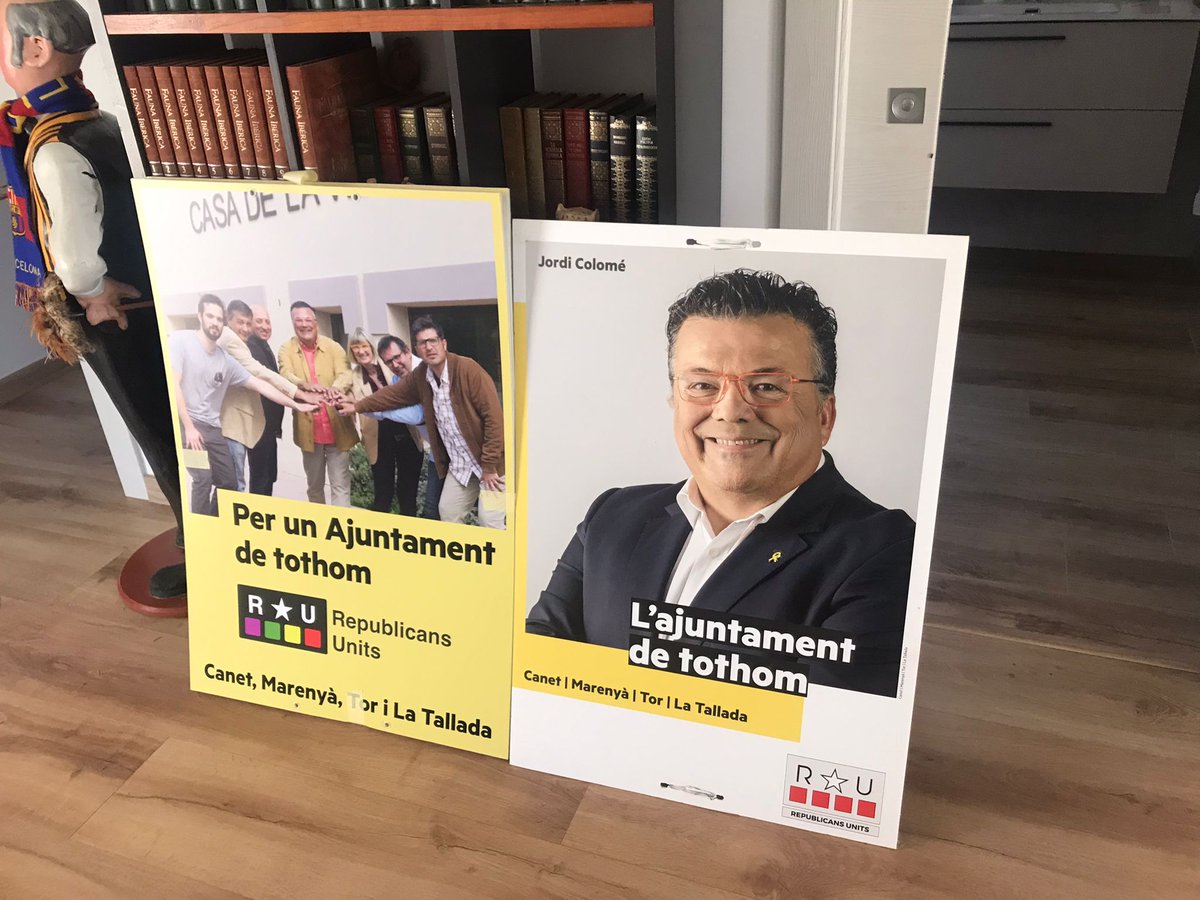 Republicansuni's tweet photo. Rebuts els cartells de grup, com ara fa 4 anys amb Il·lusió per guanyar i governar. 
Som el canvi, l’alternança és necessària i ho aconseguirem !!! 
Entre vosaltres i nosaltres 💪🏼🤗 https://t.co/e46yWWrFrI