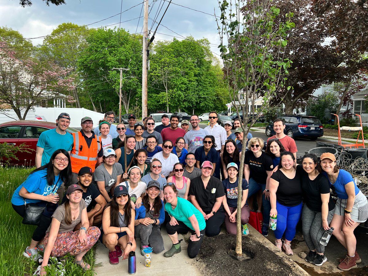 These trees will provide shade, and storm-water absorption, and help cool the neighborhood. It was a great event that also sparked an exciting conversation about how #GroundworkLawrence and @GLFHC can continue to partner and continue make Lawrence a healthier community.