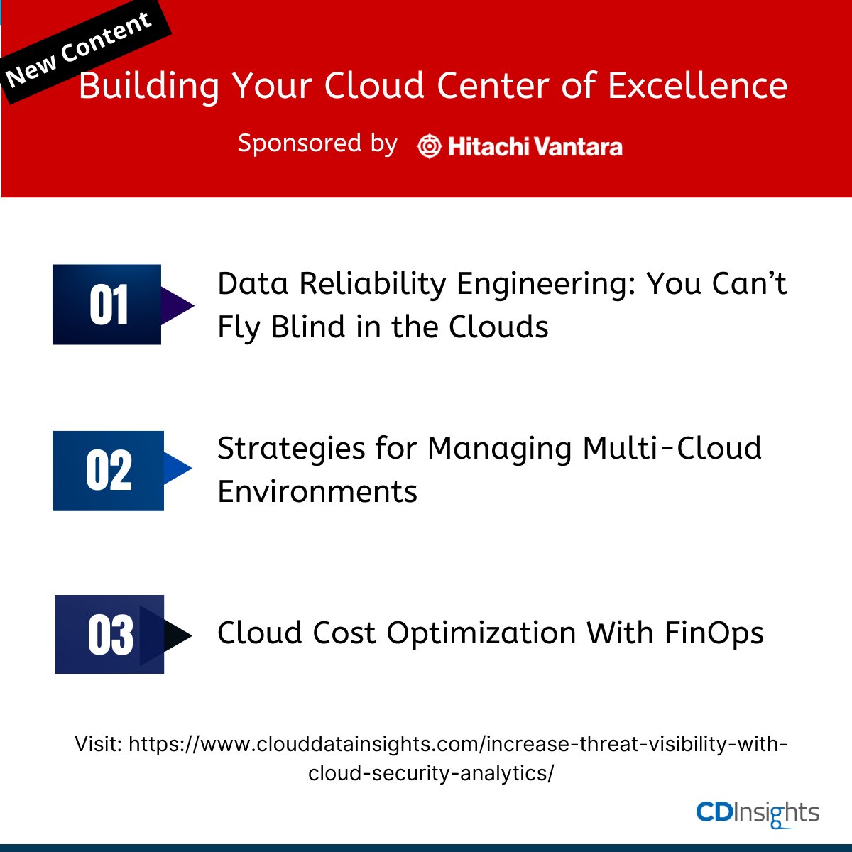 📣 New on CDI: Building Your Cloud Center of Excellence

Build a cloud center of excellence to identify root cause, self-correct and self-heal data flaws so data teams move faster and more reliably.

Visit now: bit.ly/3I77EV9

#DataReliability #FinOps @HitachiVantara