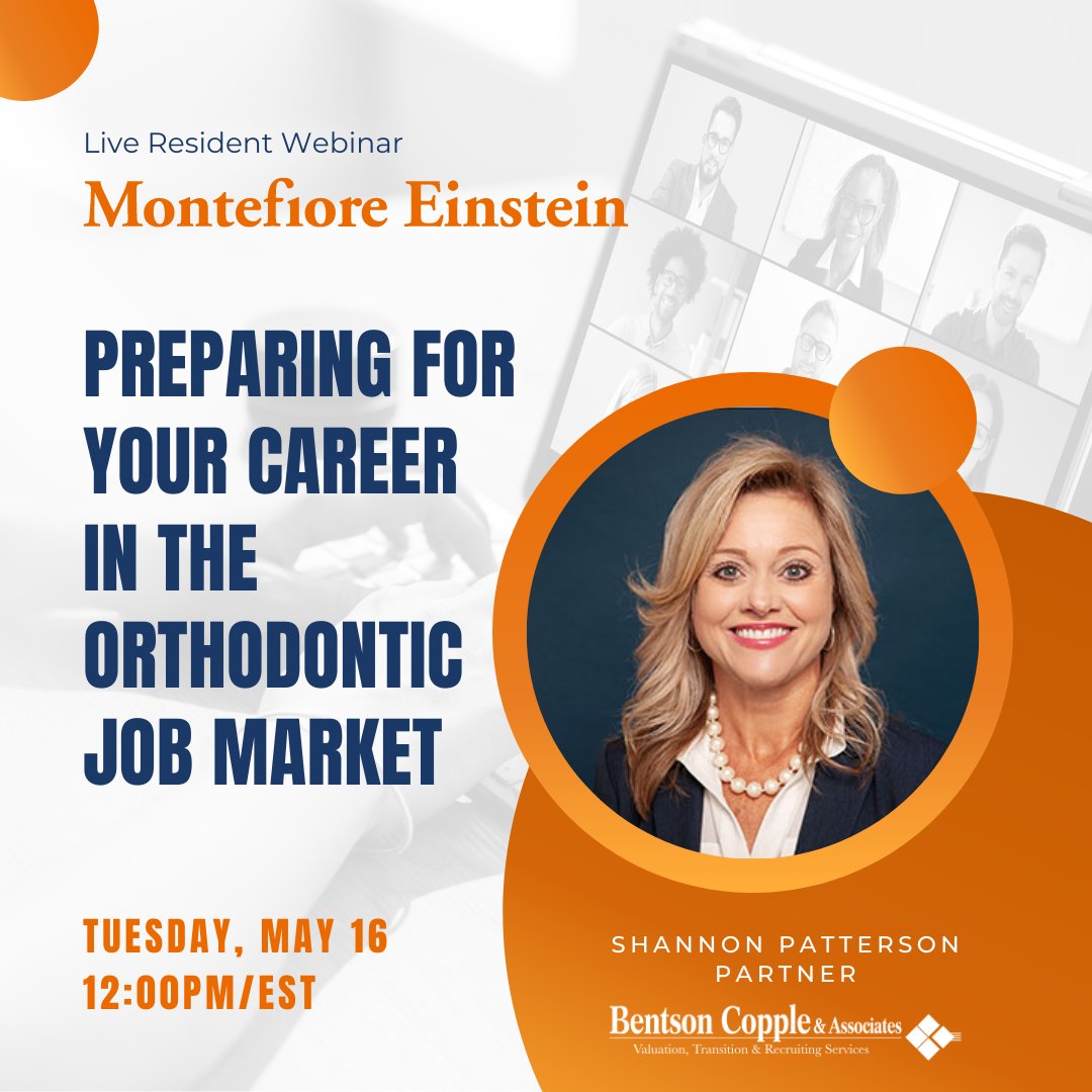 Shannon Patterson will be presenting to the #orthoresidents of Montefiore Dept of Dentistry today, as part of the #ShannonShaneWebinarSeries. Her webinar will help doctors prepare for their careers by sharing her observations & knowledge gained from her years of experience!