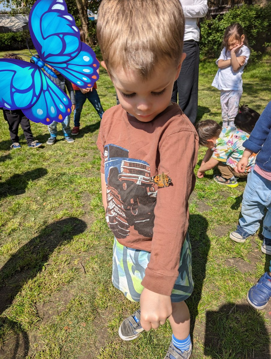 Some of the butterflies landed on us!! 😄