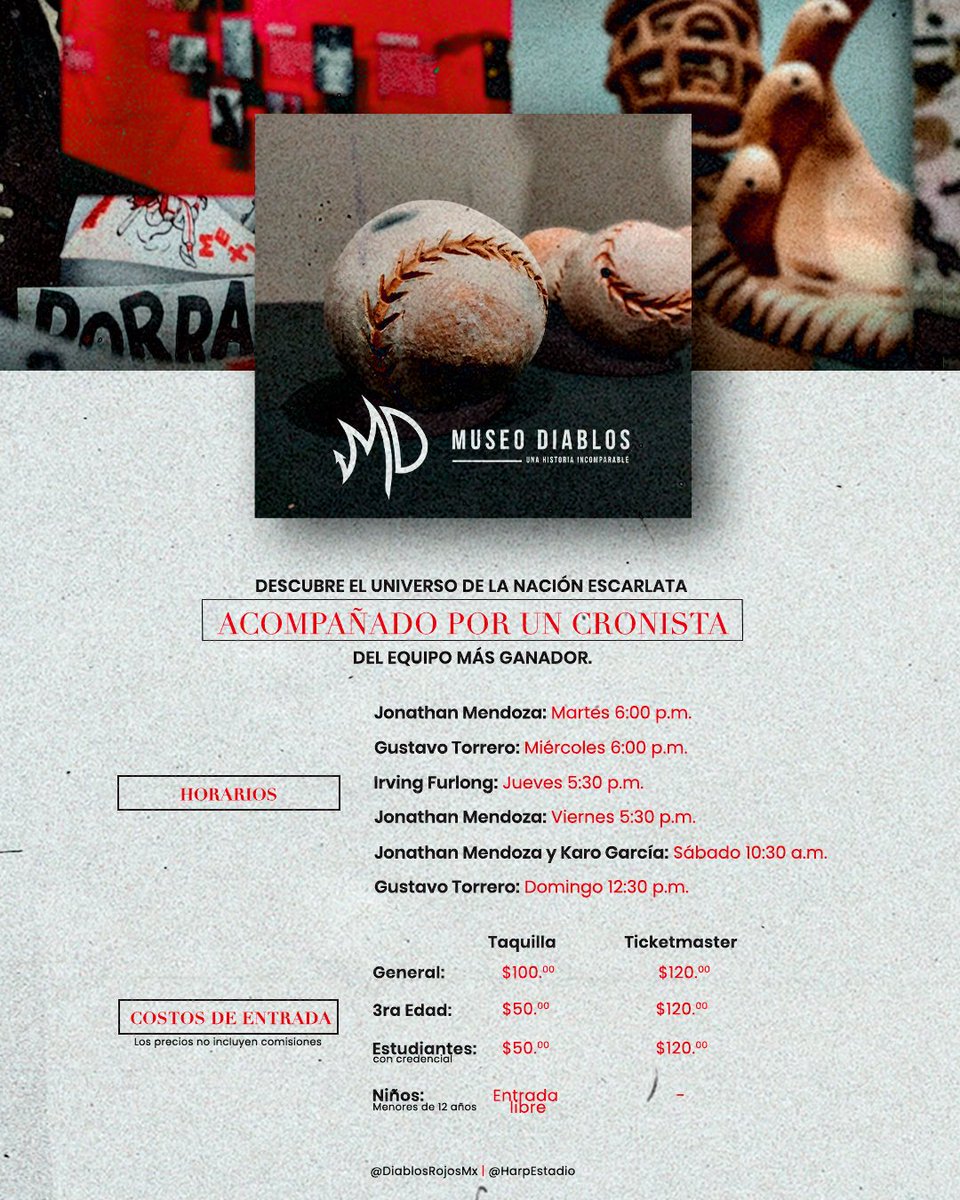 Estadio Alfredo Harp Helú on Twitter "Del 16 al 21 de mayo recorre