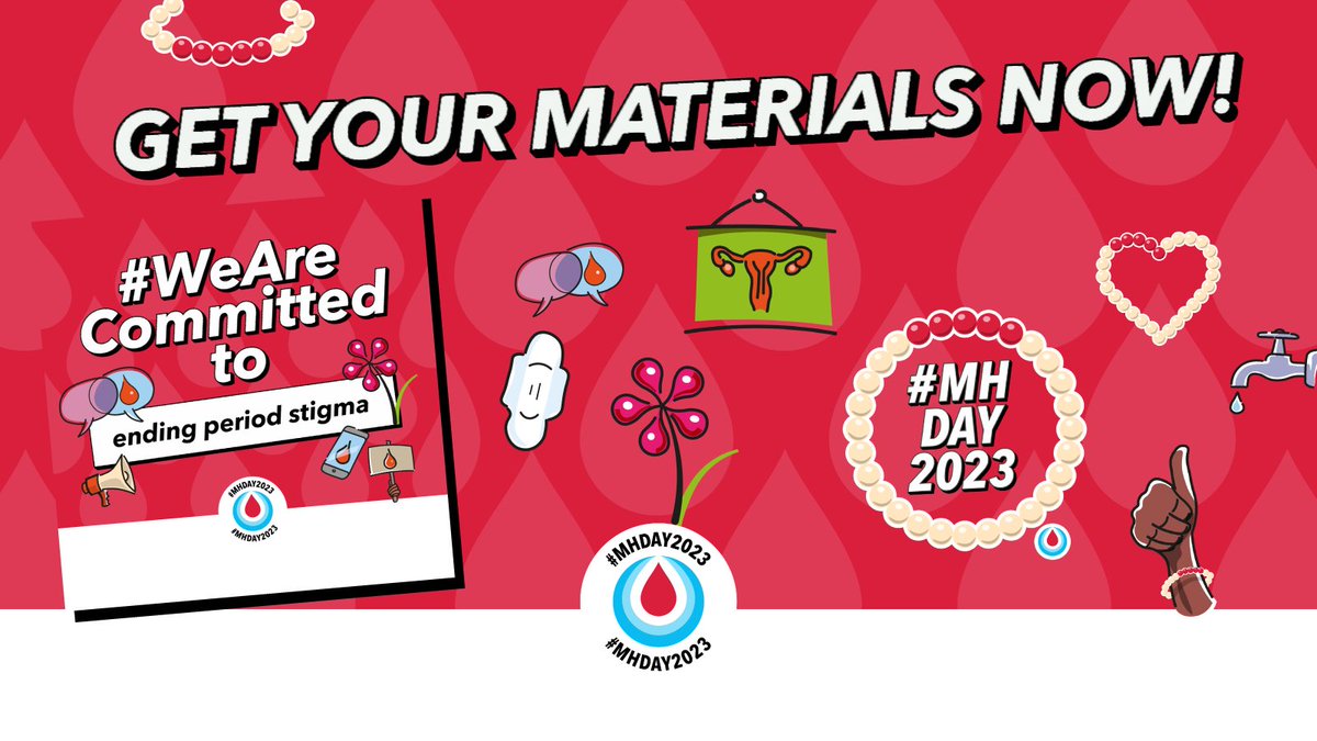 Whether you prefer ready-to-use motifs or creating your own #MHDay2023 content, this year’s materials have everything you need for your campaigning. Choose from our new motifs, sticker-style logo, over 50 illustrated icons and the Menstruation Bracelet! menstrualhygieneday.org/materials/mate…