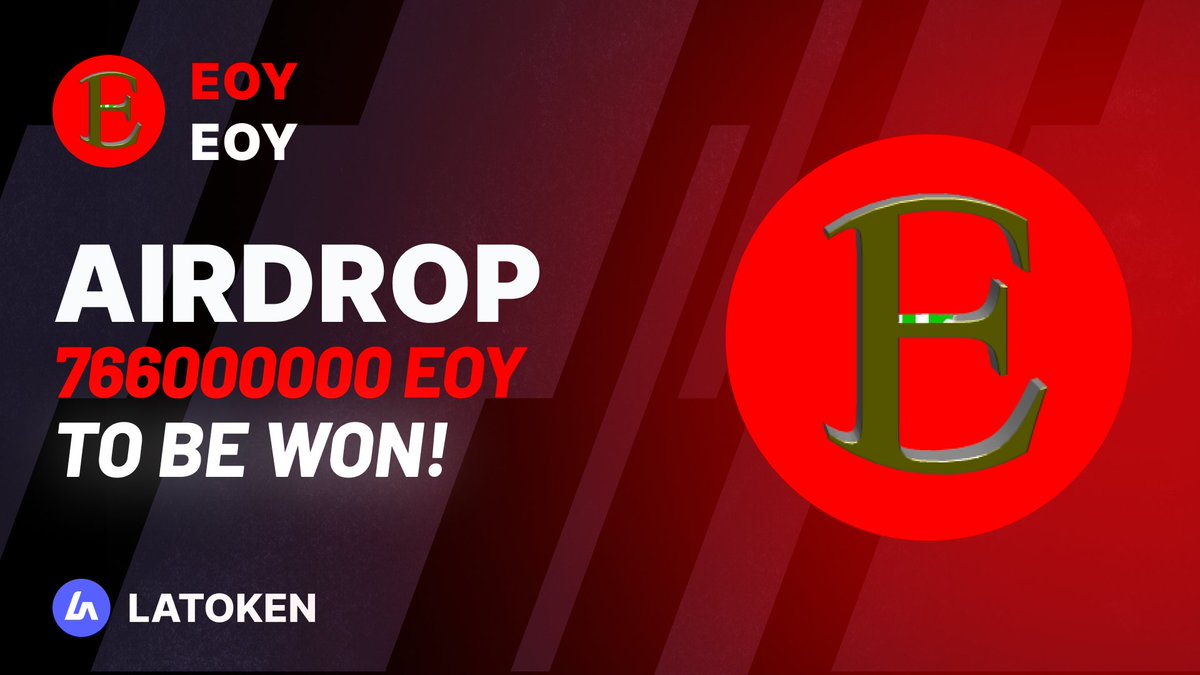 🏆 $3000 EOY (EOY) Airdrop on #LATOKEN 

🔥 1000 Winners.
✅ Complete all tasks and qualify for the #Airdrop 
📲 Tag 5 Friends and Share.
⏰ May 16, 2023 - May 29, 2023.

JOIN AIRDROP👉 go.latoken.com/ba0