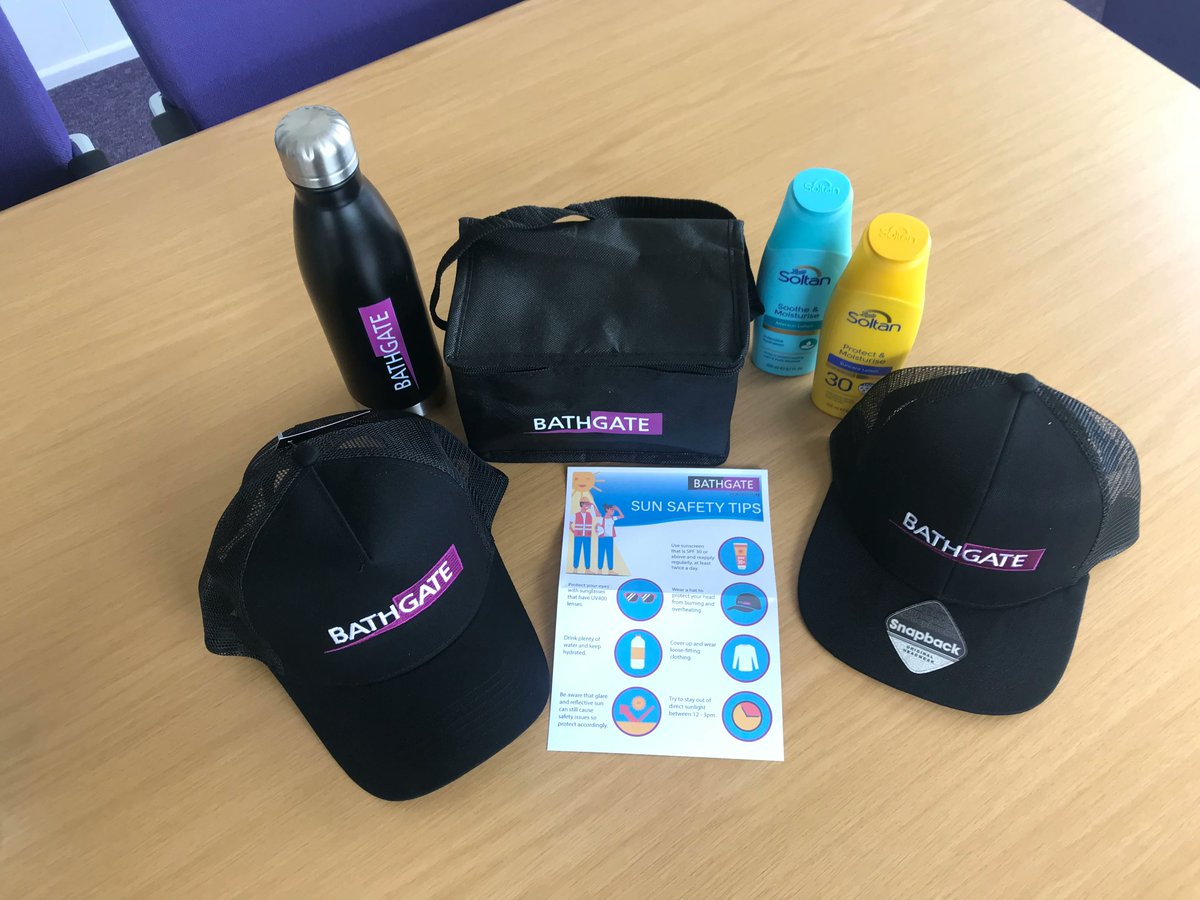 Now the sun has finally come out to play it's time for our Summer Packs, distributed to all site staff to encourage sun and hot weather safety. Thanks to the guys for modelling them, the two styles of cap look great!
#sunsafety #sunsmart #quarrylife #keephydrated #employeesafety