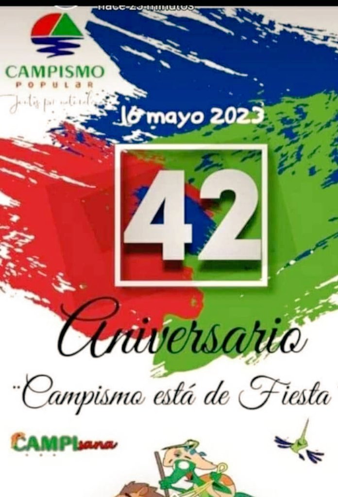 campismopopular's tweet photo. #42AniversarioCampismoPopular. Este 16 de mayo la gran familia de @CampismoPopular está de Cumpleaños, con nuevas metas, más compromiso con el pueblo y seguros de ser la "Opción"más gustada de la familia cubana. #NaturalmenteJuntos https://t.co/28YnfgIpcH