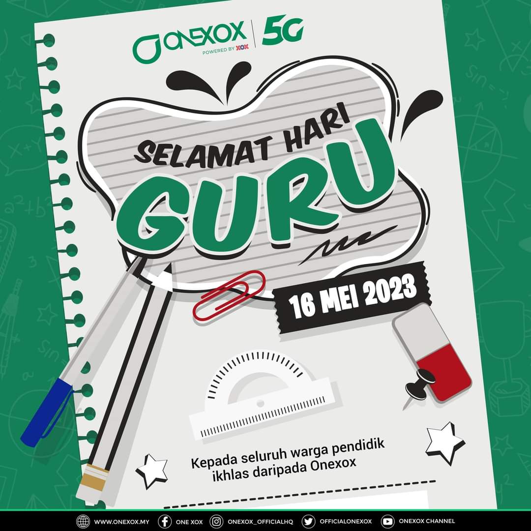 onextelco's tweet photo. Selamat Hari Guru! 🎉

Kepada semua guru di luar sana, kami ingin mengucapkan terima kasih atas segala usaha gigih dan dedikasi yang telah anda berikan.

Terima kasih padamu cikgu.
Jasamu akan ku kenang selalu.

#SelamatHariGuru #TerimaKasihCikgu #ONEXOXkualapilah https://t.co/ZKaiLCqwF4