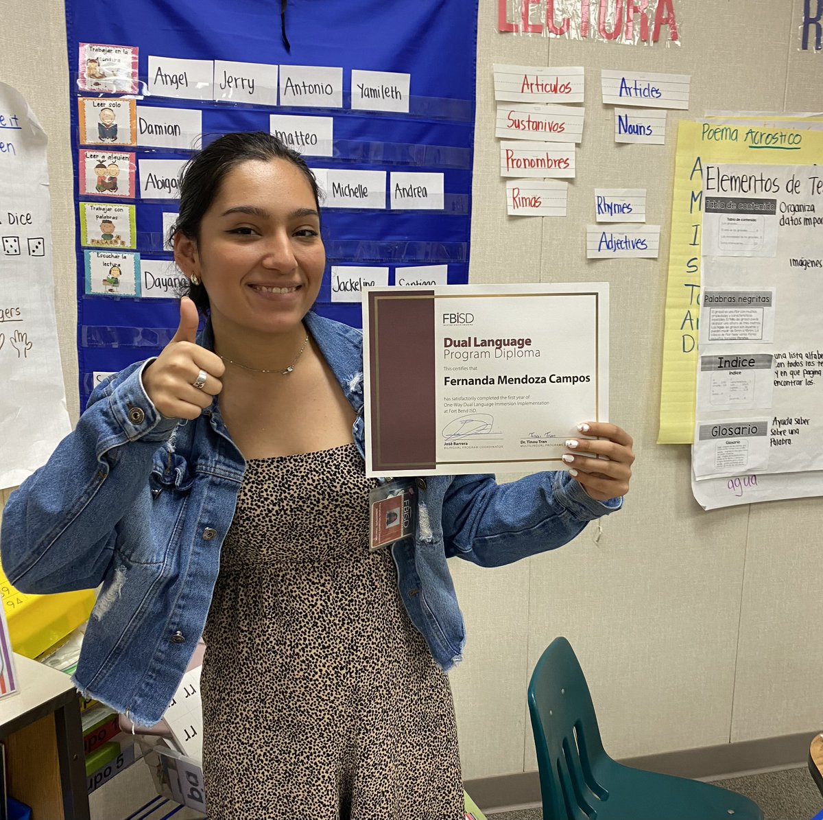 What is their superpower? They are Dual Language Teachers! Congratulations, Ms. Villasana, Ms. Moreno, Ms. Rivera, Mr. Reyes, and Ms. Mendoza, for completing the Dual Language Program Cohort. <a href="/fbisd_MSD/">FBISD Multilingual Programs</a> #fbisdbilingual #Goodman