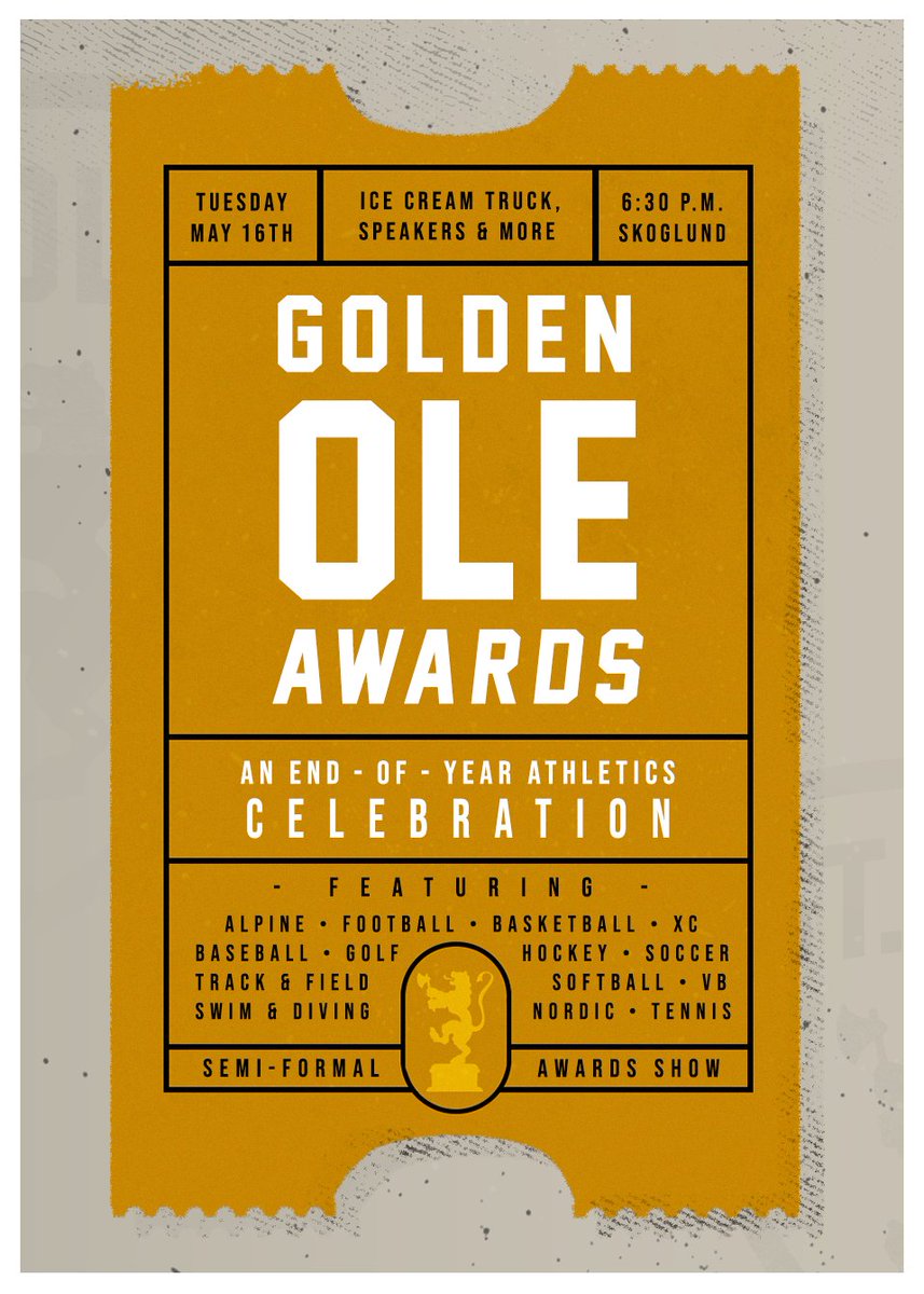 𝐓𝐨𝐧𝐢𝐠𝐡𝐭 𝐢𝐬 𝐭𝐡𝐞 𝐧𝐢𝐠𝐡𝐭! 

We are wrapping up the year with the first 'Golden Ole Awards' celebration tonight at Skoglund Center! Program begins at 7:30 p.m., so arrive early for 🍦 and 📸

WATCH: stolaf.edu/multimedia/pla…

#UmYahYah | #OlePride