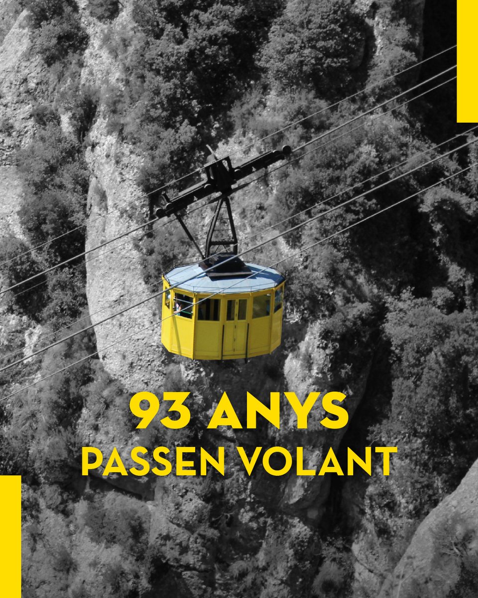 AeriMontserrat's tweet photo. Avui fa just 93 anys🥳que l'#Aeri de #Montserrat iniciava el seu servei, concretament el 17 de maig de l'any 1930. I ens han passat volant 🚡! 

Ha estat un plaer🙏🏻oferir un servei ràpid i sostenible a Montserrat durant tots aquests anys. Que en siguin molts més 🎂! 
#aniversari https://t.co/AvO8Tlkl7W