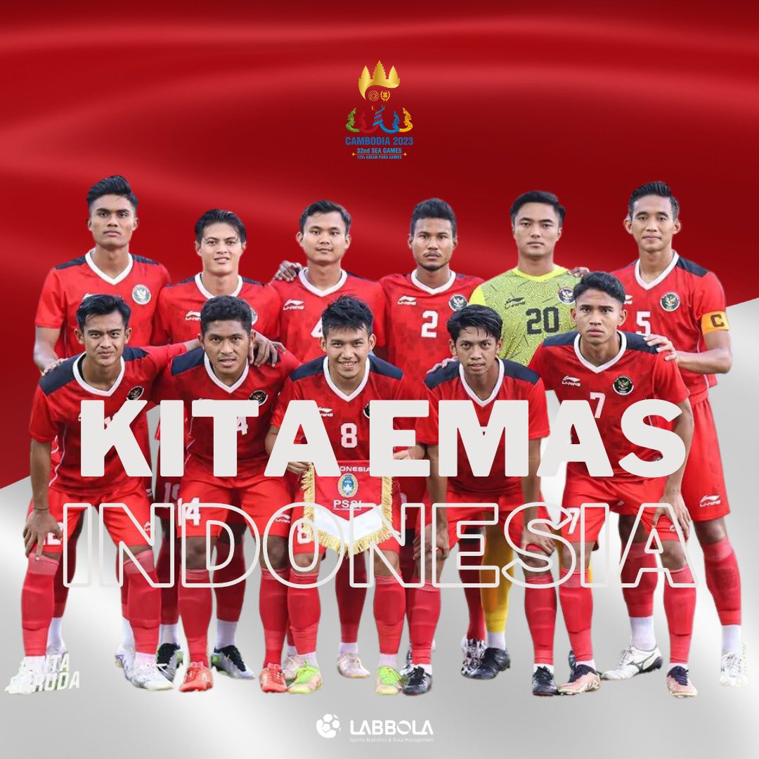 FT: Indonesia 5-2 Thailand (Muhammad Ramadhan Sananta 21’, 45’+4,  Irfan Jauhari 92’, Muhammad Fajar Fathurrahman 107’, Beckham Putra Nugraha 120+1 : Anan Yodsangwal 65’ , Yotsakorn Burapha 90’+8)

Sepak bola berhasil menyumbangkan medali emas untuk Indonesia, di Sea games 2023