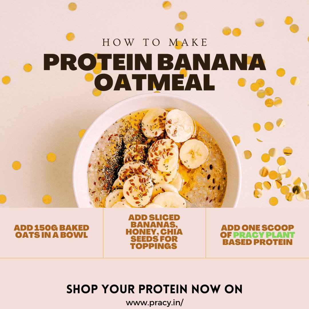 Pracy_Protein's tweet photo. If you want to make fresh &amp; vegan Protein Banana Oat Meal at home, which is healthy and tasty too, So here are the recipe you can make it in very easy way.

Shop Now: https://t.co/zcSiTvUYxO
*
*
*
#fitness #Pracy #WellnessCare #PlantProtein #DailySupplement #Vegan #organic https://t.co/obLT5qYDrH
