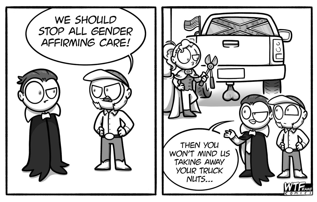 WTFrameComics's tweet image. Tit for tat

#transrights #transrightsarehumanrights #endtransphobia #lgbtq🌈 #vladtheveganvampire #webcomic #comicartist #digitalart