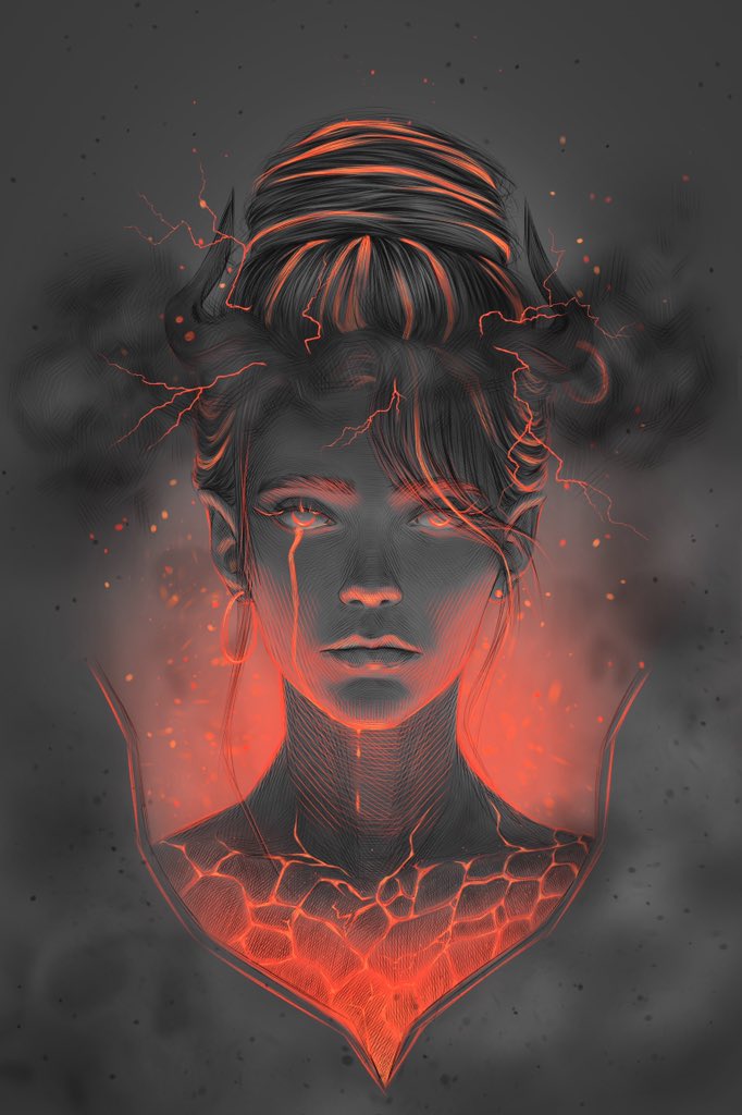 New work 🌋 

Destructive Tranquility 

When there's chaos inside and anger rushes out. It seems like you're about to burn out...
The abundance of unlived emotions can one day give a crack and a person will break. I imagined the person as a volcano.