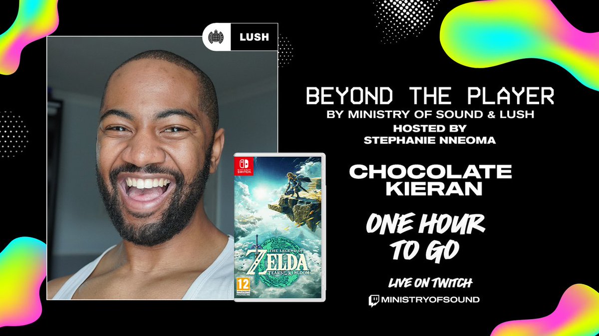 The countdown begins... ⏰

Tune in live to our Twitch! 

<a href="/ChocolateKieran/">ChocolateKieran</a> <a href="/StephanieNneoma/">Stephanie</a> <a href="/NintendoUK/">Nintendo UK</a>

MoS.lnk.to/Ep.2MT 

#TearsoftheKingdom #Zelda #LUSHXMINISTRY