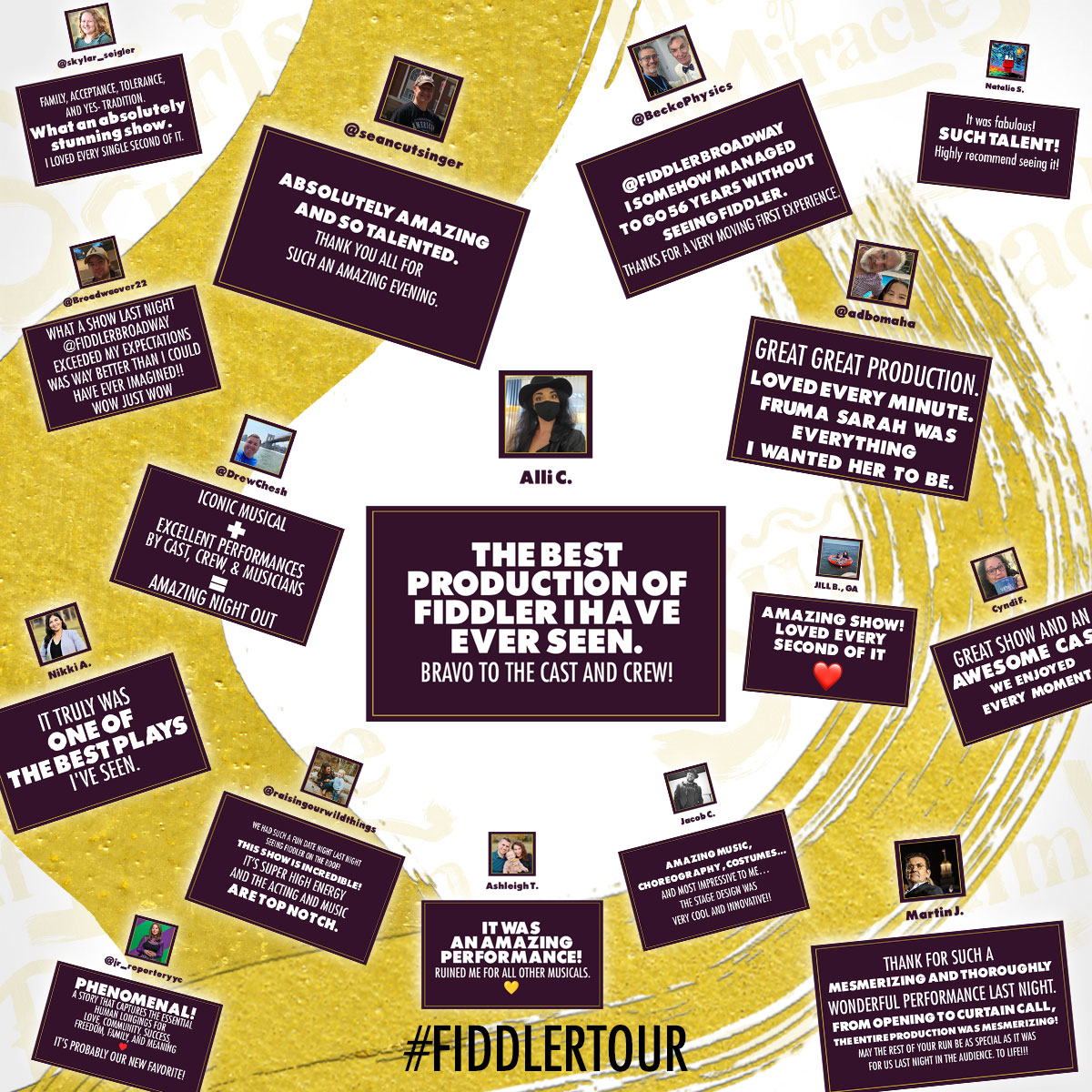 Our #FiddlerTour fans have kept us rich with love our entire tour! 💛 Thank you to everyone who has joined us in Anatevka as we shared Fiddler On The Roof with North America! 💛