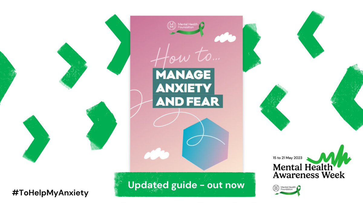 Our updated "How to manage anxiety and fear" guide is now available.

Full of evidence-based information, this publication will help you understand anxiety and fear, and manage those feelings.

Order yours at shop.mentalhealth.org.uk/products/how-t…

#MentalHealthAwarenessWeek #ToHelpMyAnxiety