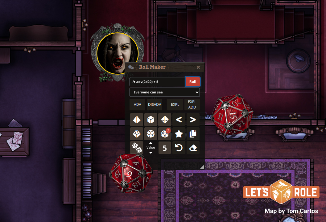 Introducing the Roll Maker🎲. No more formula writing! Easily create and roll explosive dice, advantages or disadvantages, comparaisons and more. Perfect for newcomers and GMs with formula struggles! #ttrpg