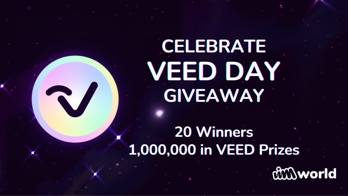 VIMworldGlobal's tweet photo. Celebrate International $VEED Day and Win BIG! We are giving away 1,000,000 in VEED Prizes to 20 Winners with 20 different ways to enter. Hit the link to read more and enter!
https://t.co/BmBeBYjaRq

#giveaway #gleam #airdrop #VIMnews https://t.co/hzqemqDceI