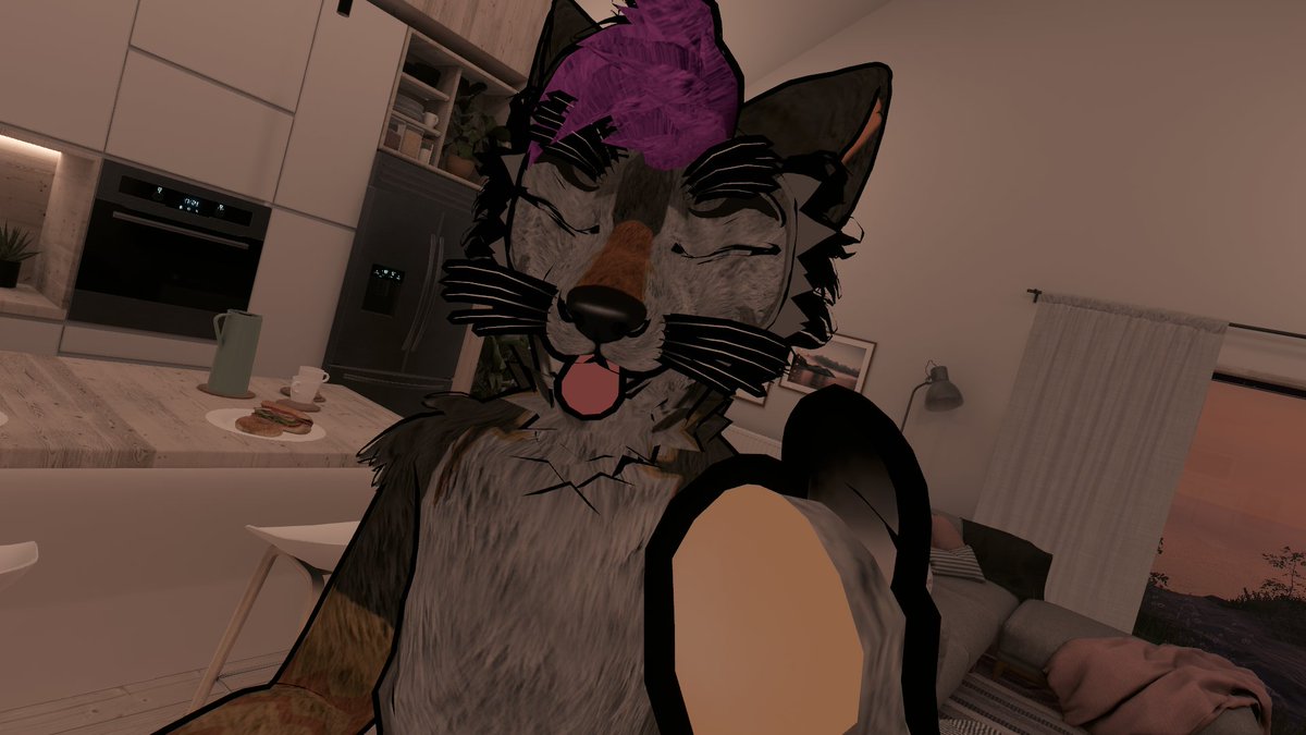 Gatobitestudio's tweet photo. Oooooooh look who it is!
It's Gin 2.0's Vrchat avatar!
On Tosca's Rex base ~

#vrchat #vr #fox #greyfox #female #vravatar #vrc #Tosca #toscarex #grey #orange #pinkhair #enby #vrmodel #germanvr https://t.co/JhDyLhUhrx
