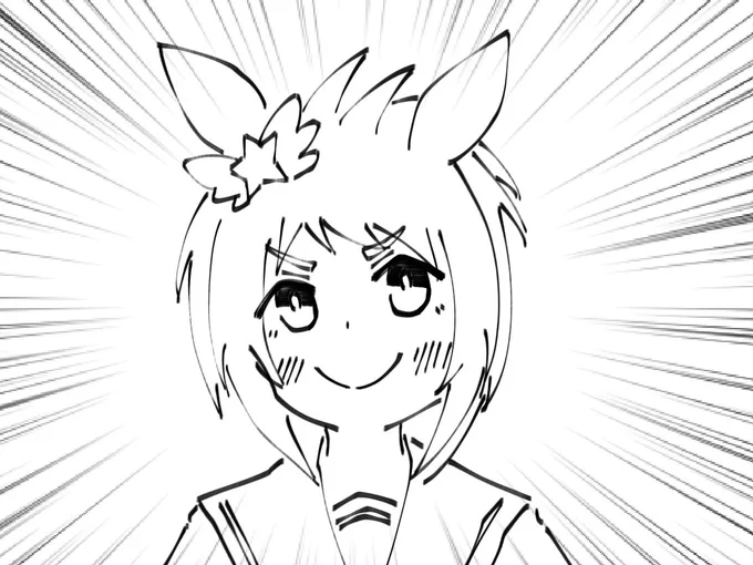 どうしても笑顔にバクシン因子が出てしまう #ウマ娘 #ビコーペガサス