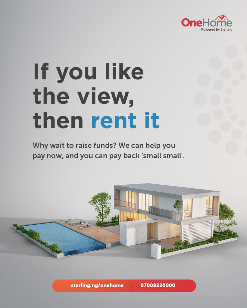 Sterling_Bankng's tweet image. We have the perfect rent solution! 👌
 
To experience convenience, visit sterling.ng/onehome now.
 
#OneHome #PayWithEase
